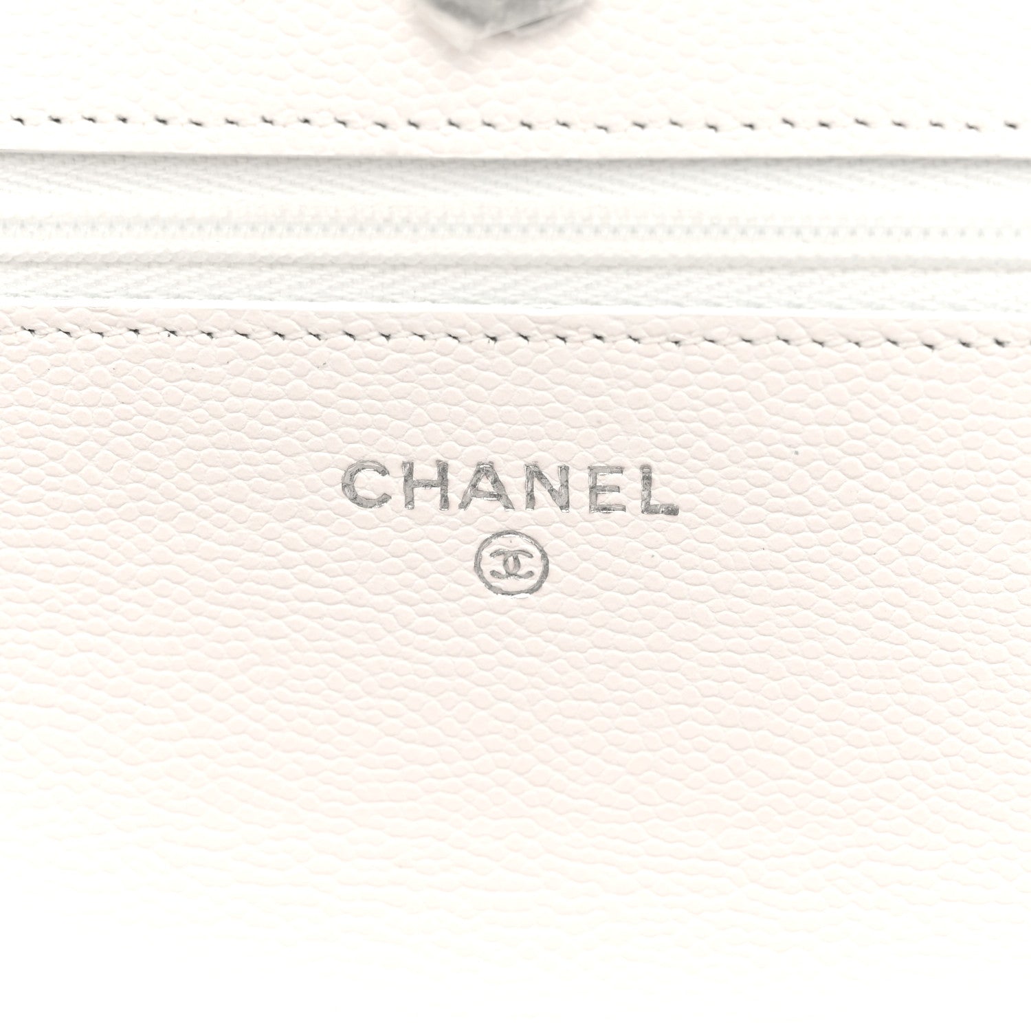 Chanel Caviar Quilted Wallet on Chain WOC White 6 of 12