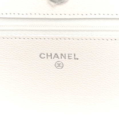 Chanel Caviar Quilted Wallet on Chain WOC White 6 of 12
