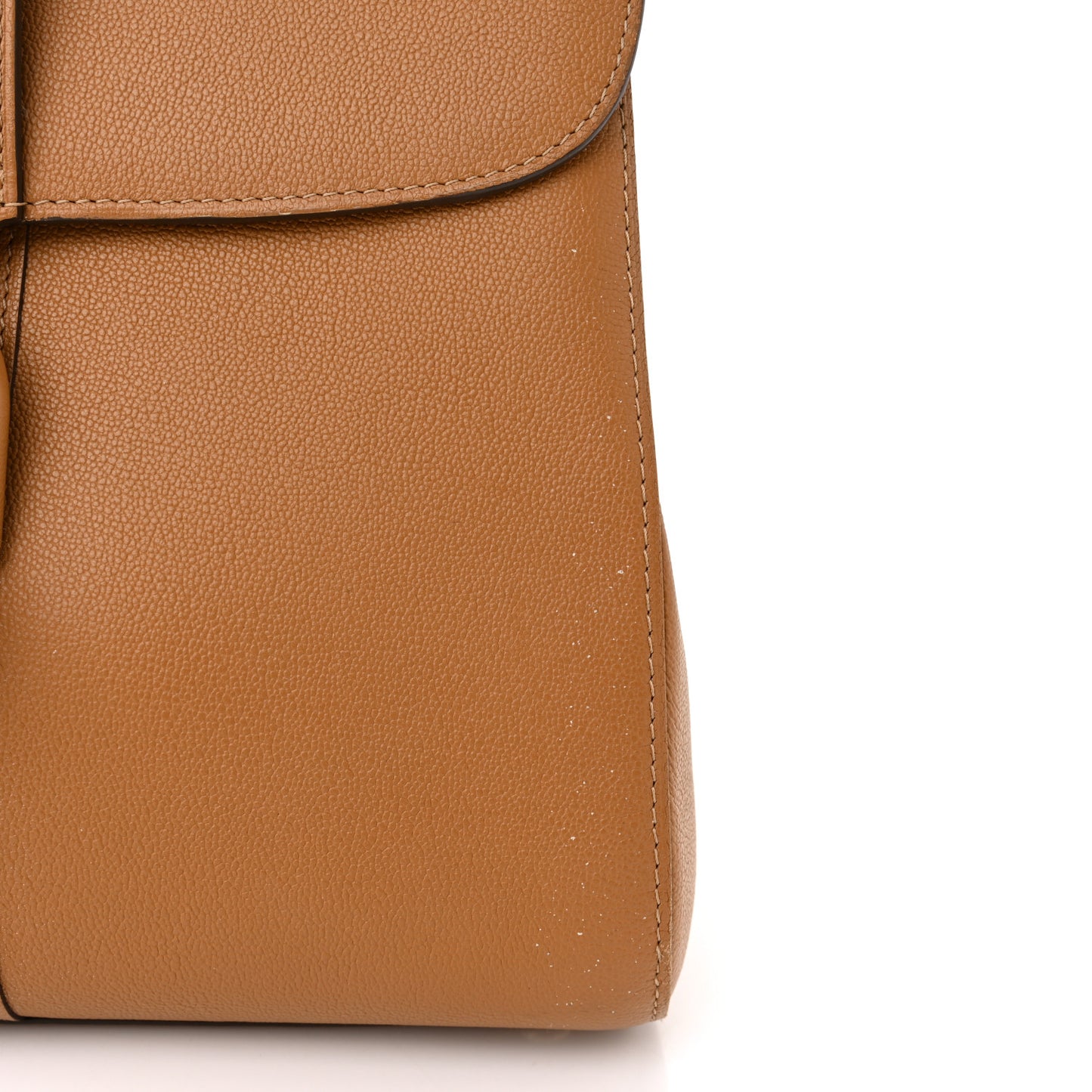 Grained Calfskin MM Brillant Satchel Natural