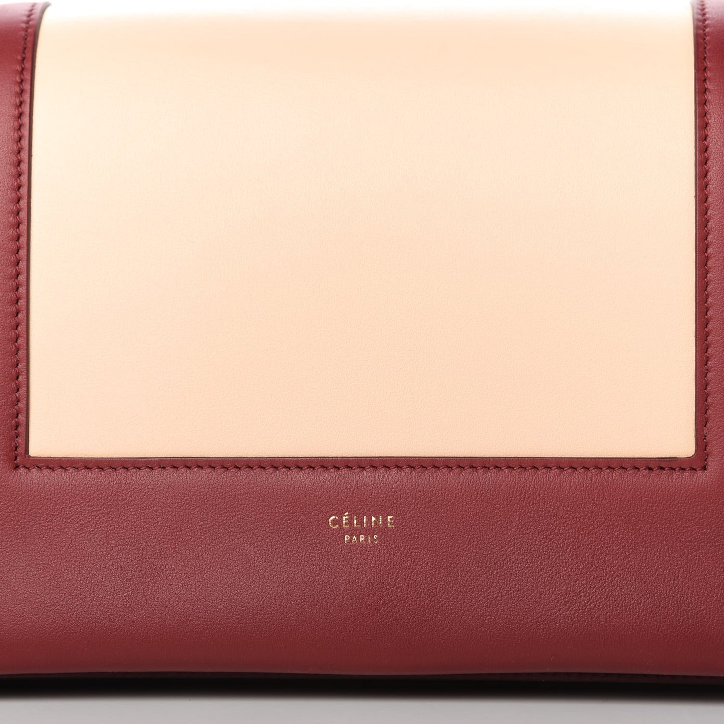 Shiny Smooth Calfskin Medium Frame Shoulder Bag Ruby Nude