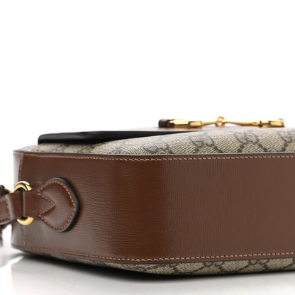 Gucci GG Supreme Monogram Small Horsebit 1955 Shoulder Bag Beige Brown Sugar 9 of 10
