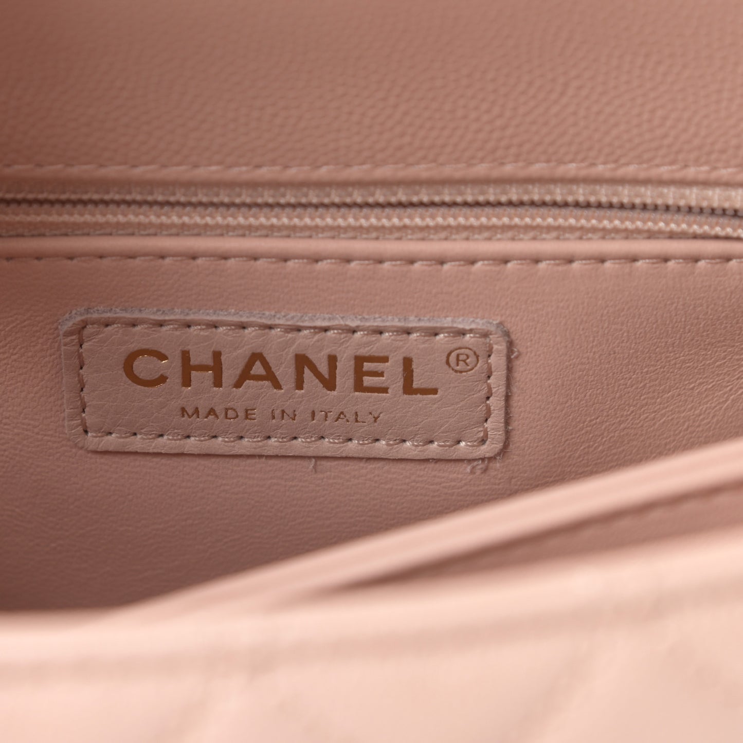 Caviar Quilted Mini Coco Handle Flap Light Pink