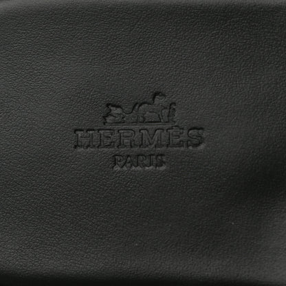 Hermes Canvas Calfskin Mens Izmir Sandals 40 Black Prunoir 8 of 8