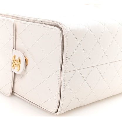 Chanel Caviar Quilted Medium Chanel 25 Handbag White 10 of 11