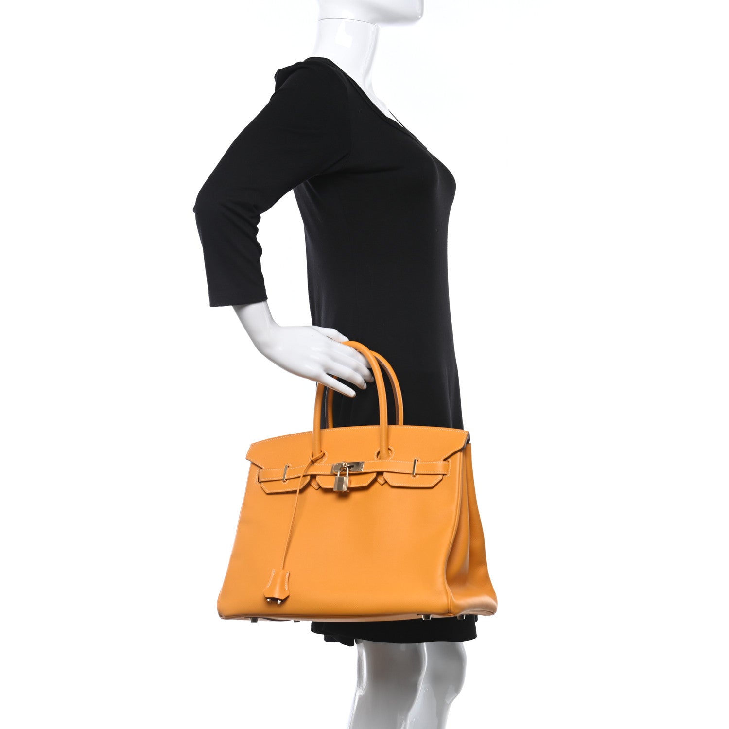 Hermes Epsom Candy Birkin 35 Jaune D'Or Feu 2 of 12