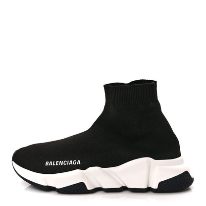 Balenciaga Neoprene Knit Womens Speed Sneakers 36 Black White 1 of 9