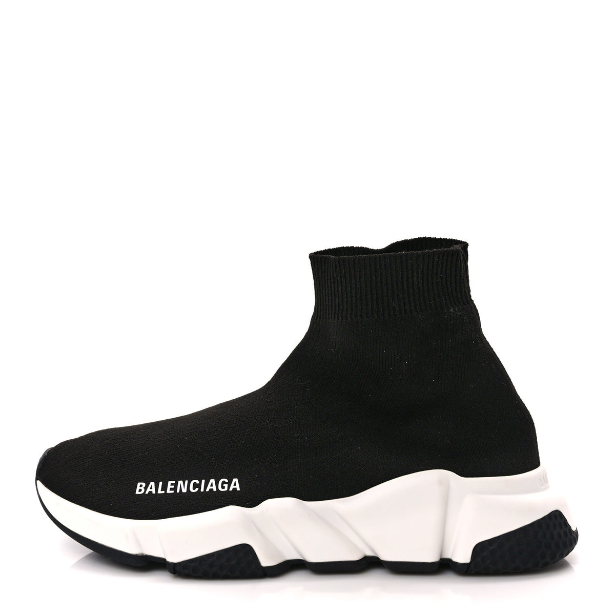 Neoprene Knit Womens Speed Sneakers 36 Black White