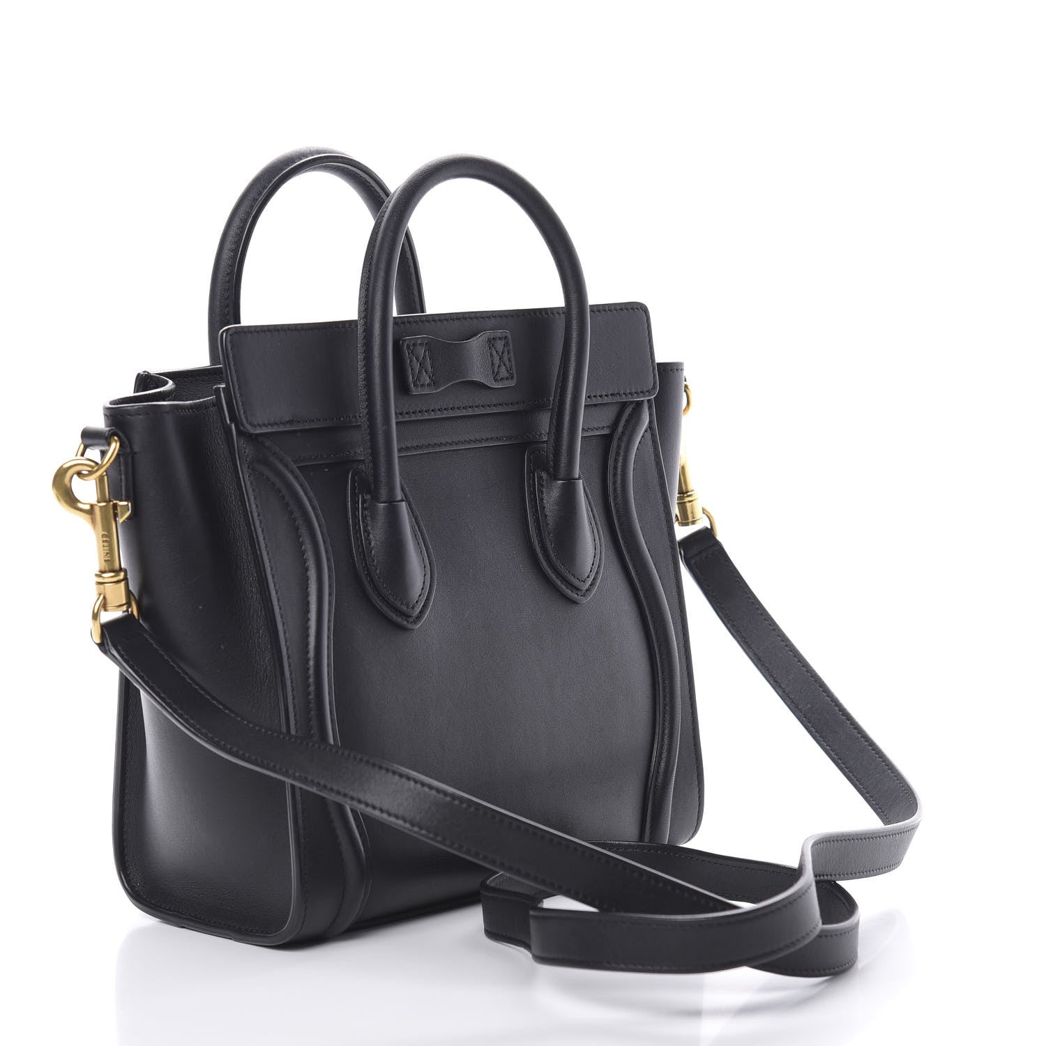 Celine Smooth Calfskin Nano Luggage Black 3 of 12