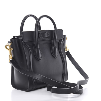 Celine Smooth Calfskin Nano Luggage Black 3 of 12