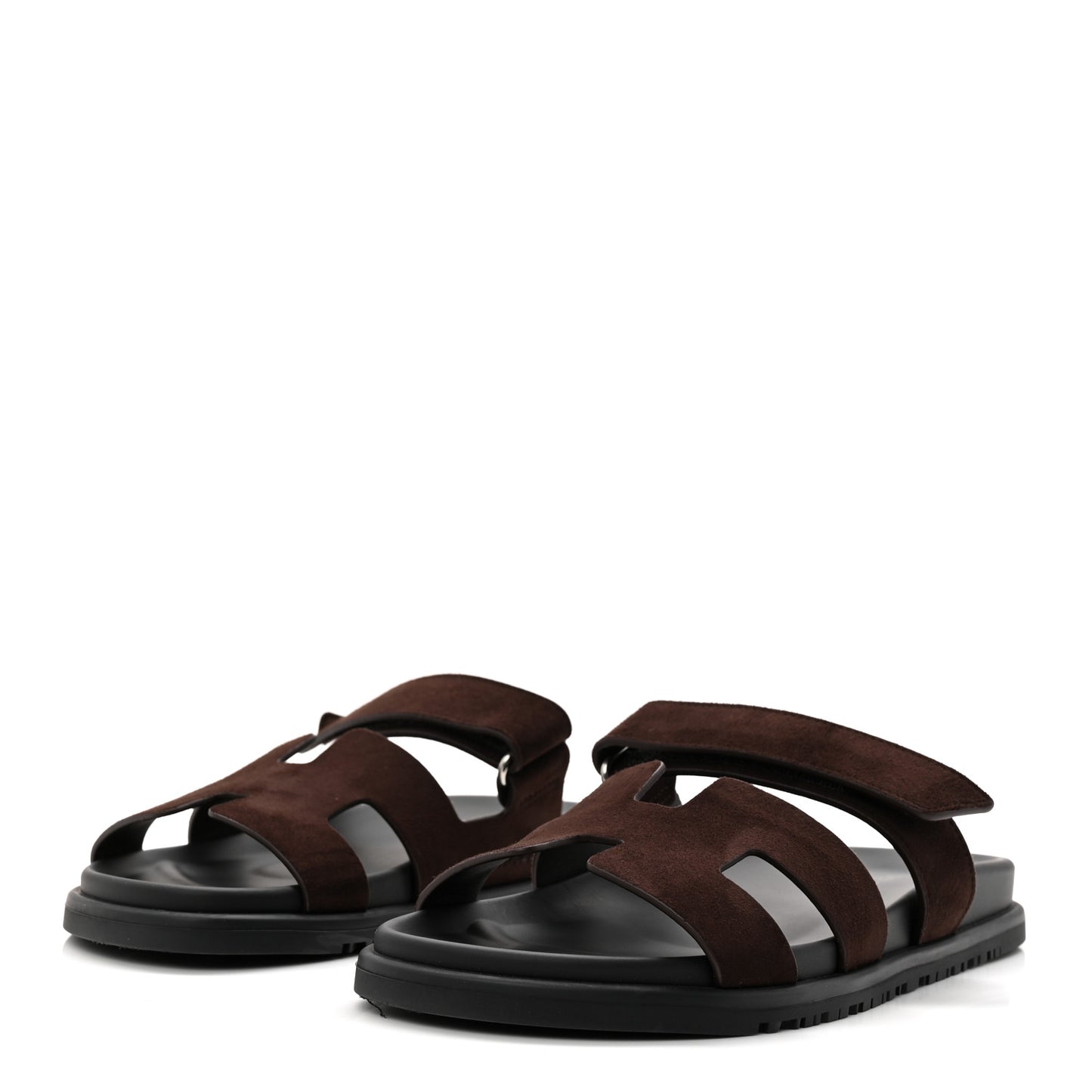 Suede Goatskin Womens Chypre Sandals 39 Marron Ebene