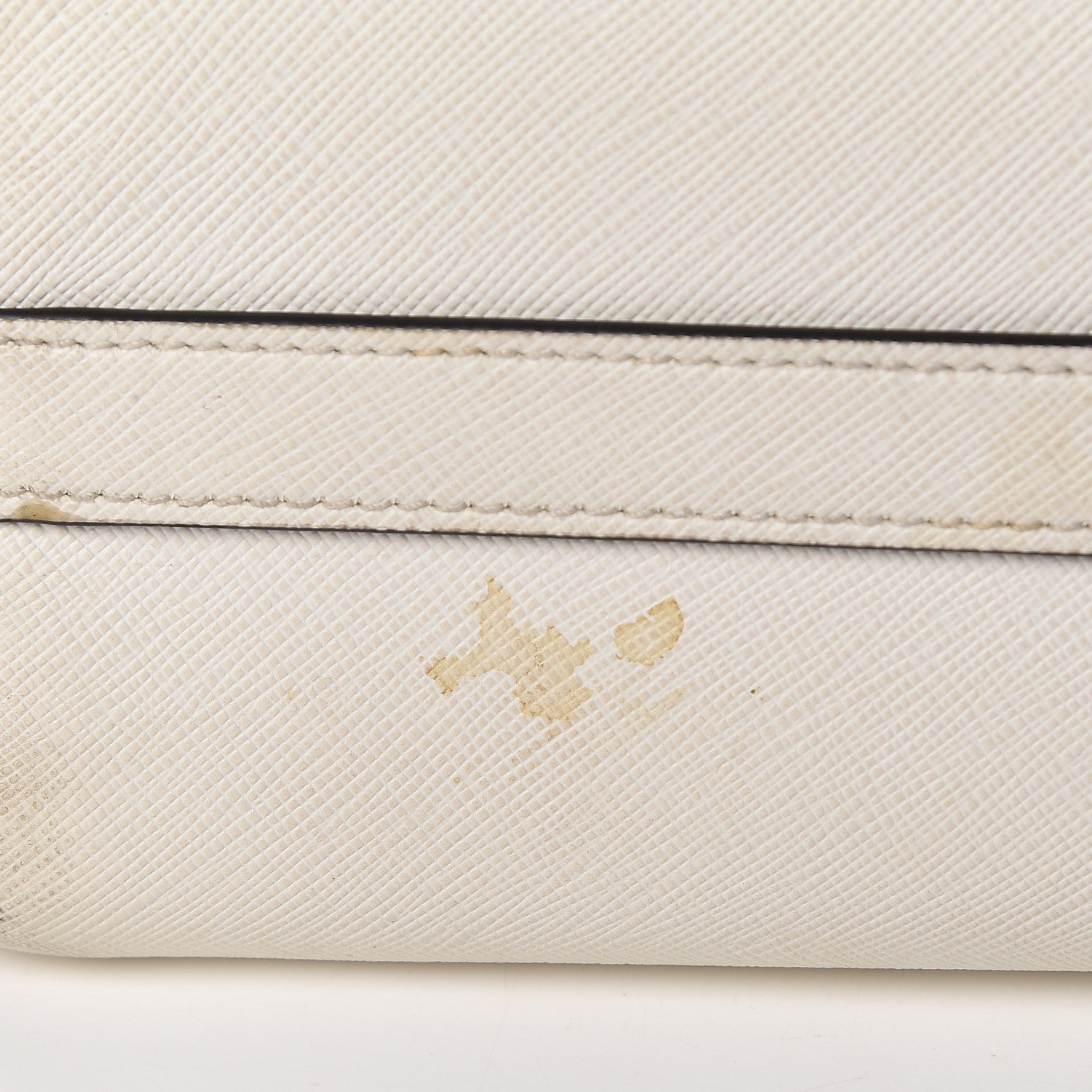Prada Saffiano Soft Calfskin Zippered Tote White 18 of 21
