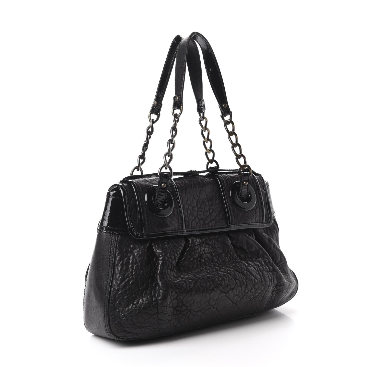 Fendi Nappa Patent B Bag Black 3 of 14