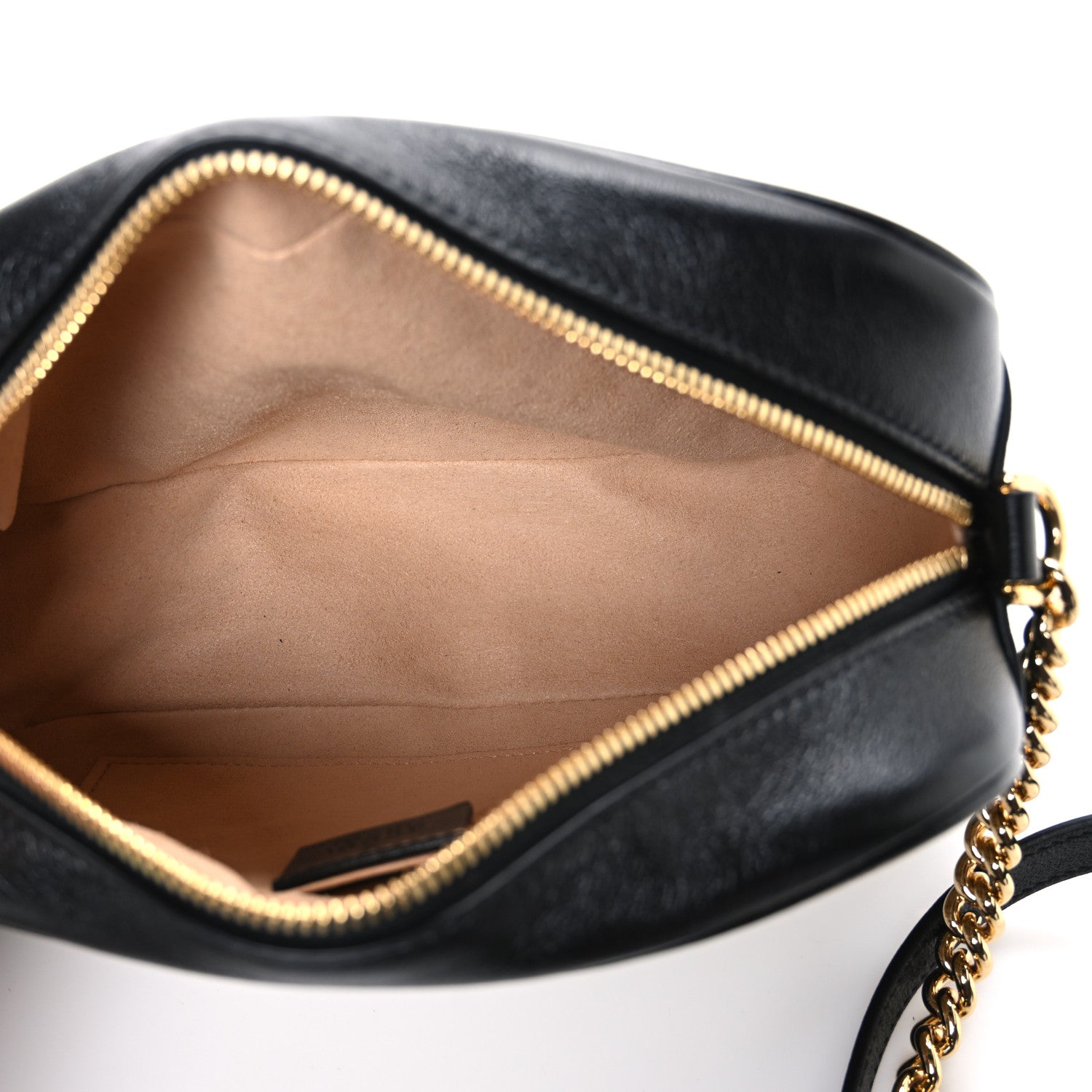 Gucci Monogram Matelasse Diagonal Small GG Marmont Chain Shoulder Bag Beige Black 5 of 11