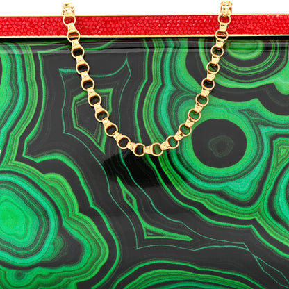 Christian Louboutin Patent Crystal Malachite Vanite Clutch Green Multicolor 7 of 10