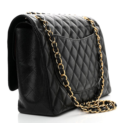 Chanel Caviar Quilted Maxi Double Flap Black 3 of 12
