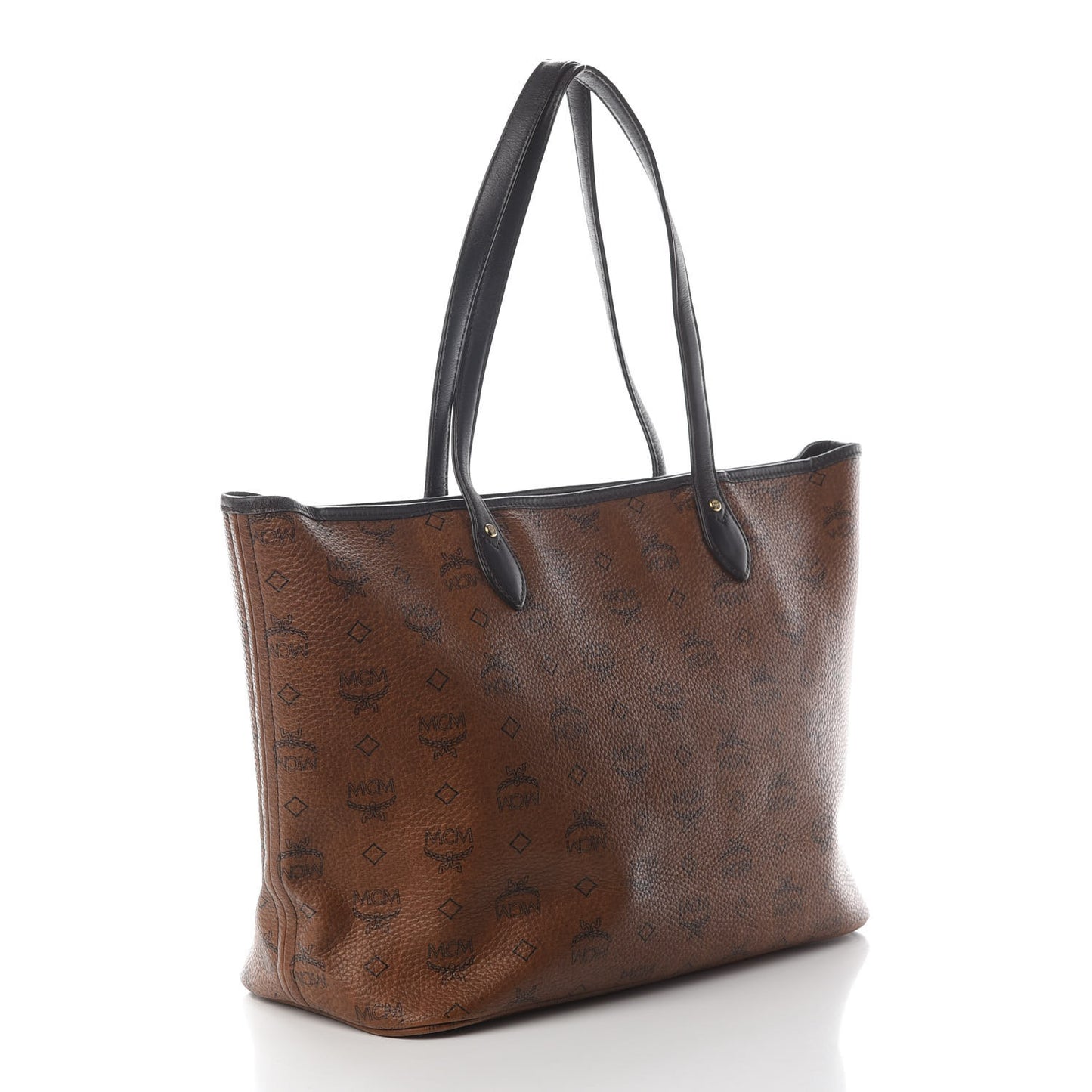 Visetos Striped Tote Brown
