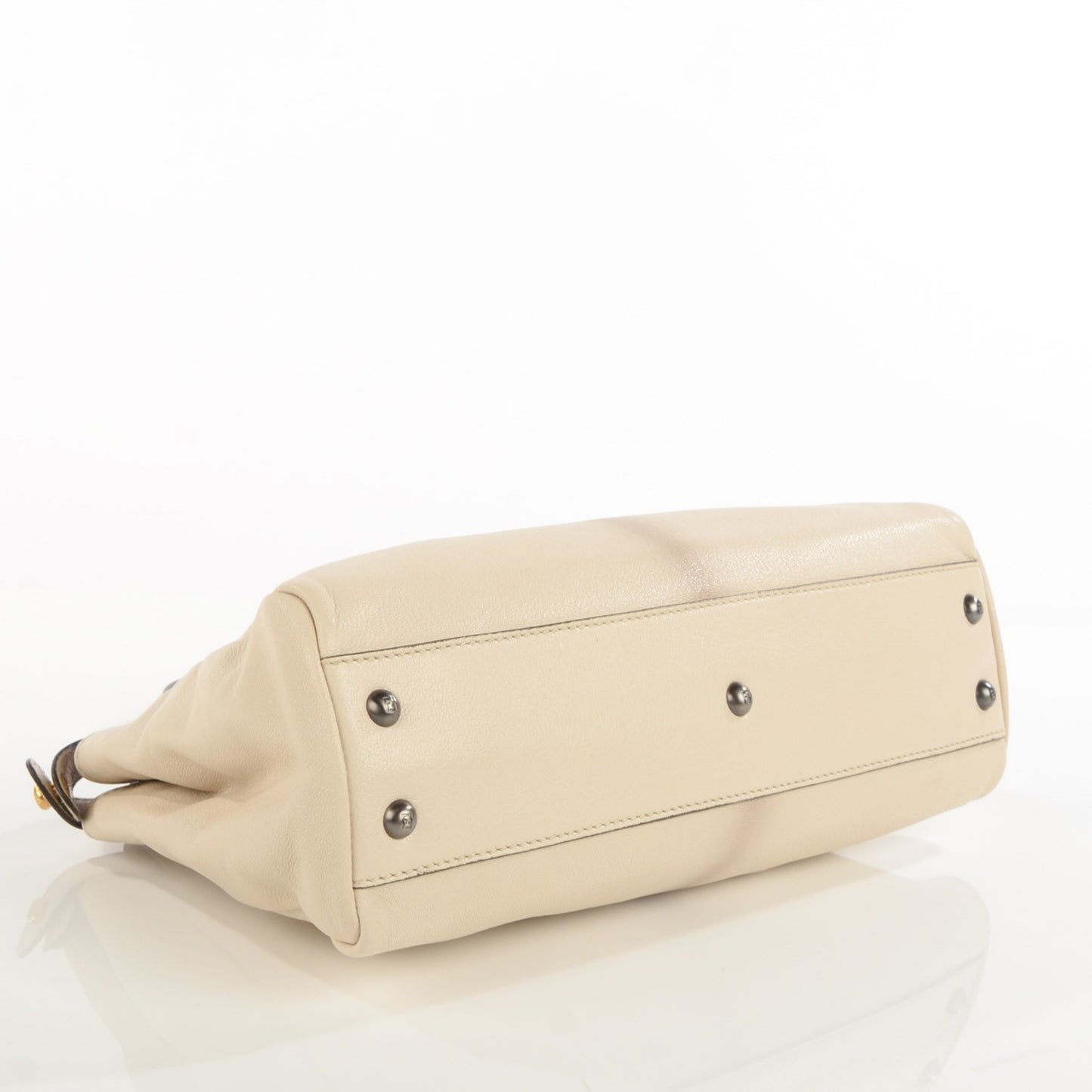 Goatskin Stingray Medium Peekaboo Iconic Satchel White Pink