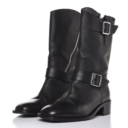 Chanel Calfskin Asymmetrical Mid Calf Boots 36.5 Black 3 of 10