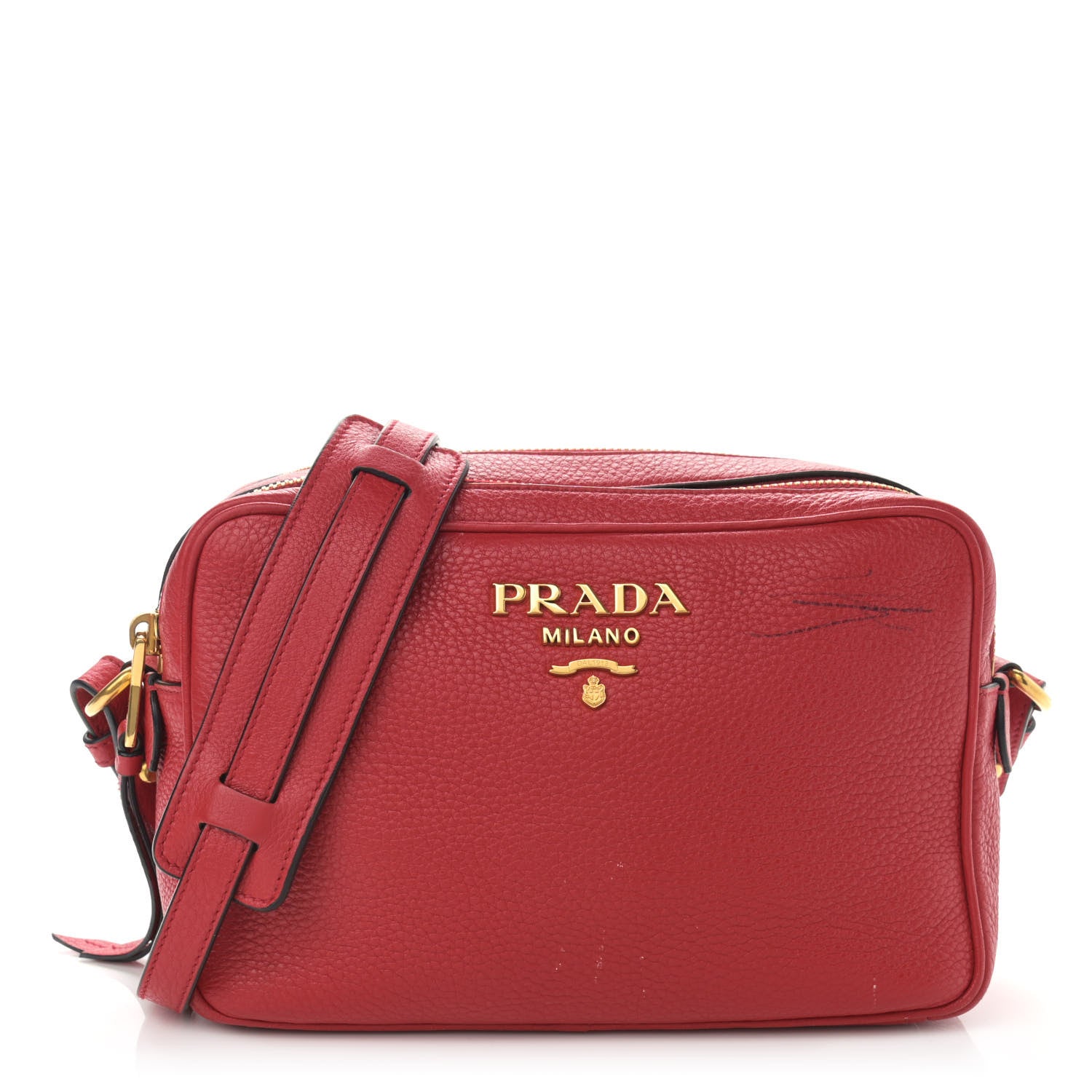Prada Vitello Phenix Camera Bag Rosso 1 of 13