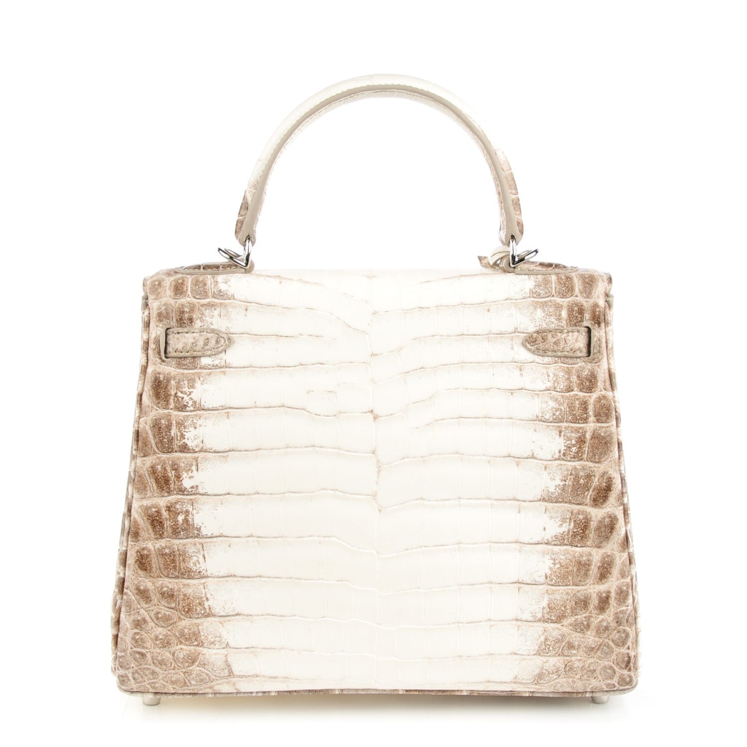 Hermes Matte Niloticus Crocodile Himalaya Kelly Retourne 25 White 7 of 32