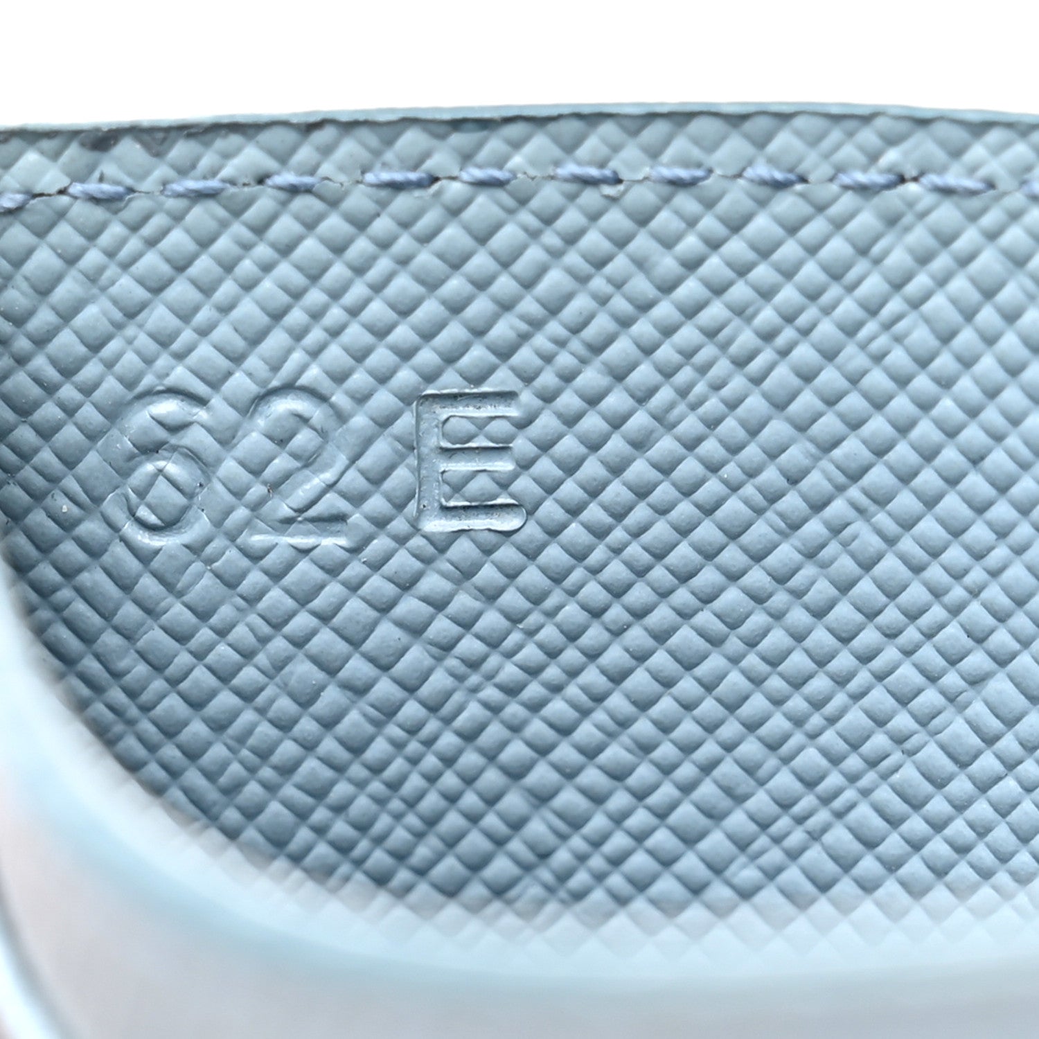 Prada Saffiano Ramage Triangle Card Holder Light Blue 6 of 6