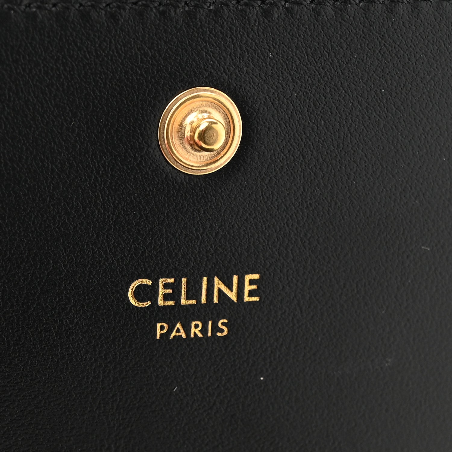 Celine Shiny Calfskin Triomphe Busincess Card Holder Black 7 of 10