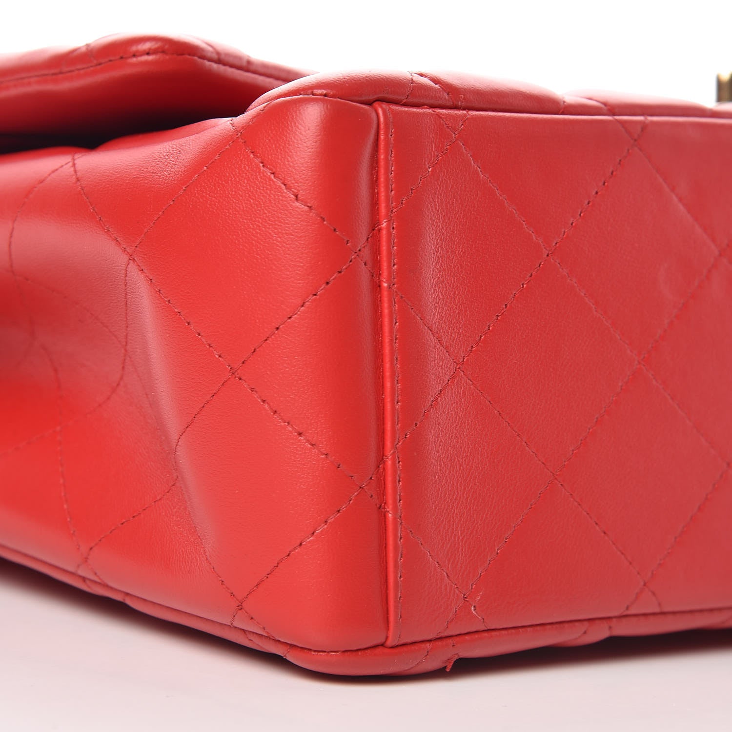 Chanel Lambskin Quilted Maxi Double Flap Red 12 of 15