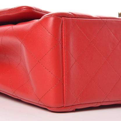 Chanel Lambskin Quilted Maxi Double Flap Red 12 of 15