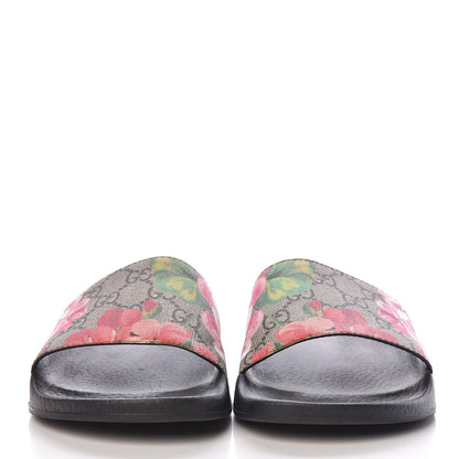 Gucci GG Supreme Monogram Blooms Slide Sandals 36 Beige Multicolor 2 of 10