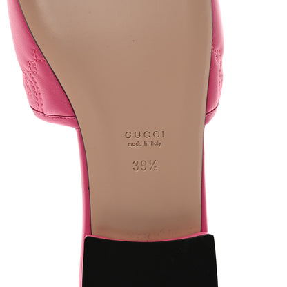 Gucci Nappa GG Matelasse GG Marmont Flat Slide Sandals 39.5 Bon Bon 6 of 8
