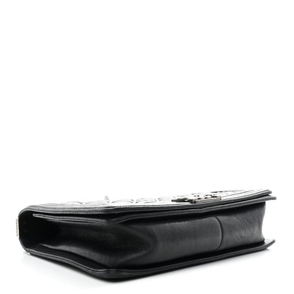 Chanel Crumpled Lambskin New Medium Studded Boy Flap Black 4 of 10