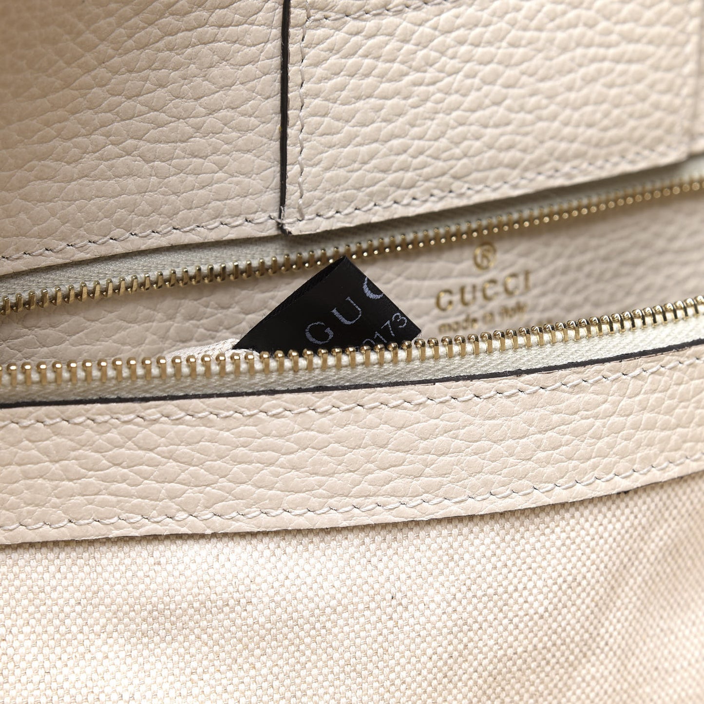 Dollar Calfskin Small Swing Tote Mystic White