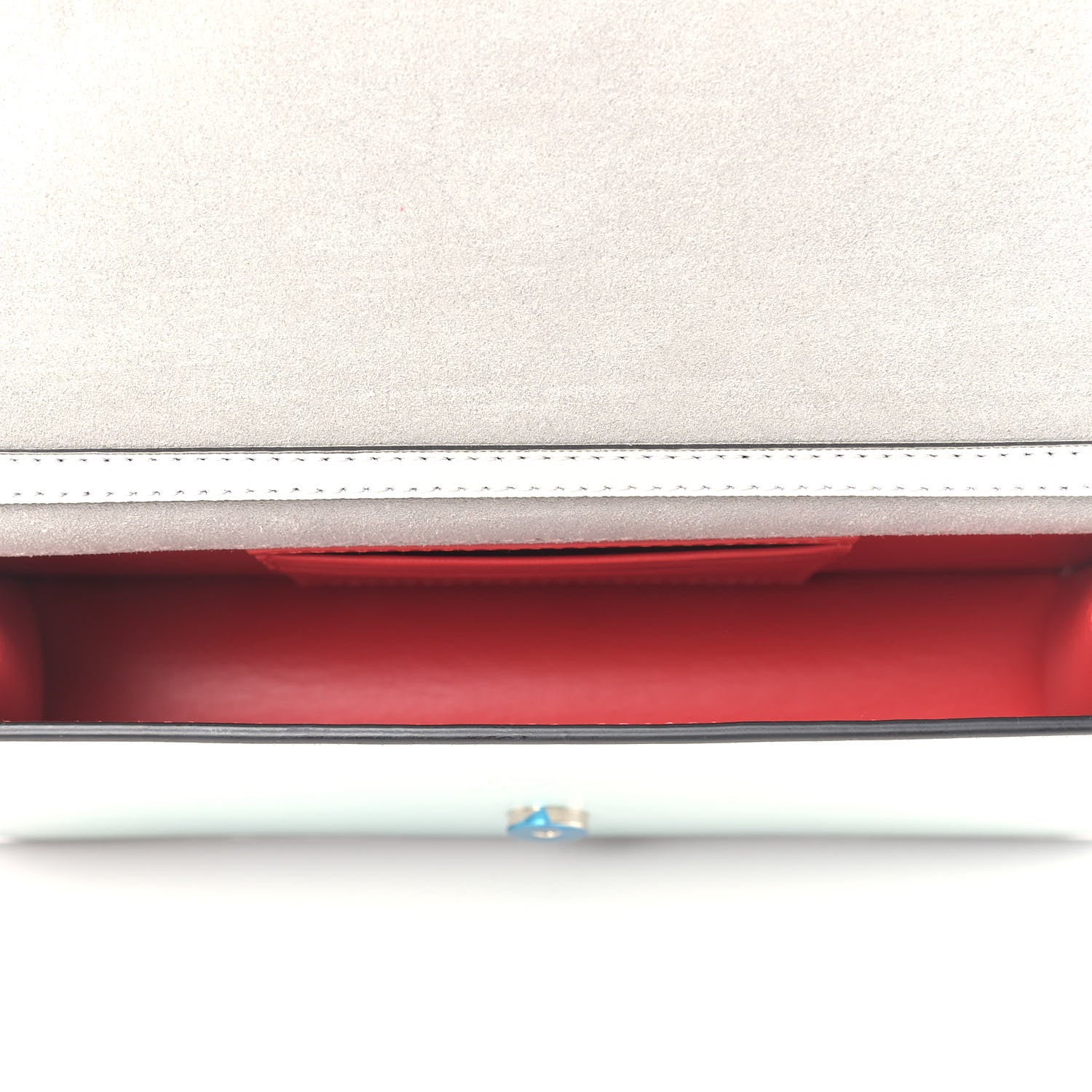 Christian Louboutin Iridescent Calfskin Loubi54 Crossbody Clutch Silver 5 of 11
