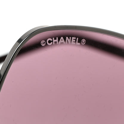 Chanel Metal Square Frame Chain Sunglasses 4274-Q Purple 8 of 9