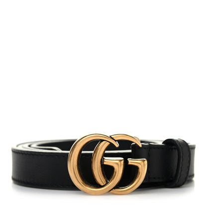 Gucci Calfskin Double G 20mm Belt 95 38 Black 1 of 4