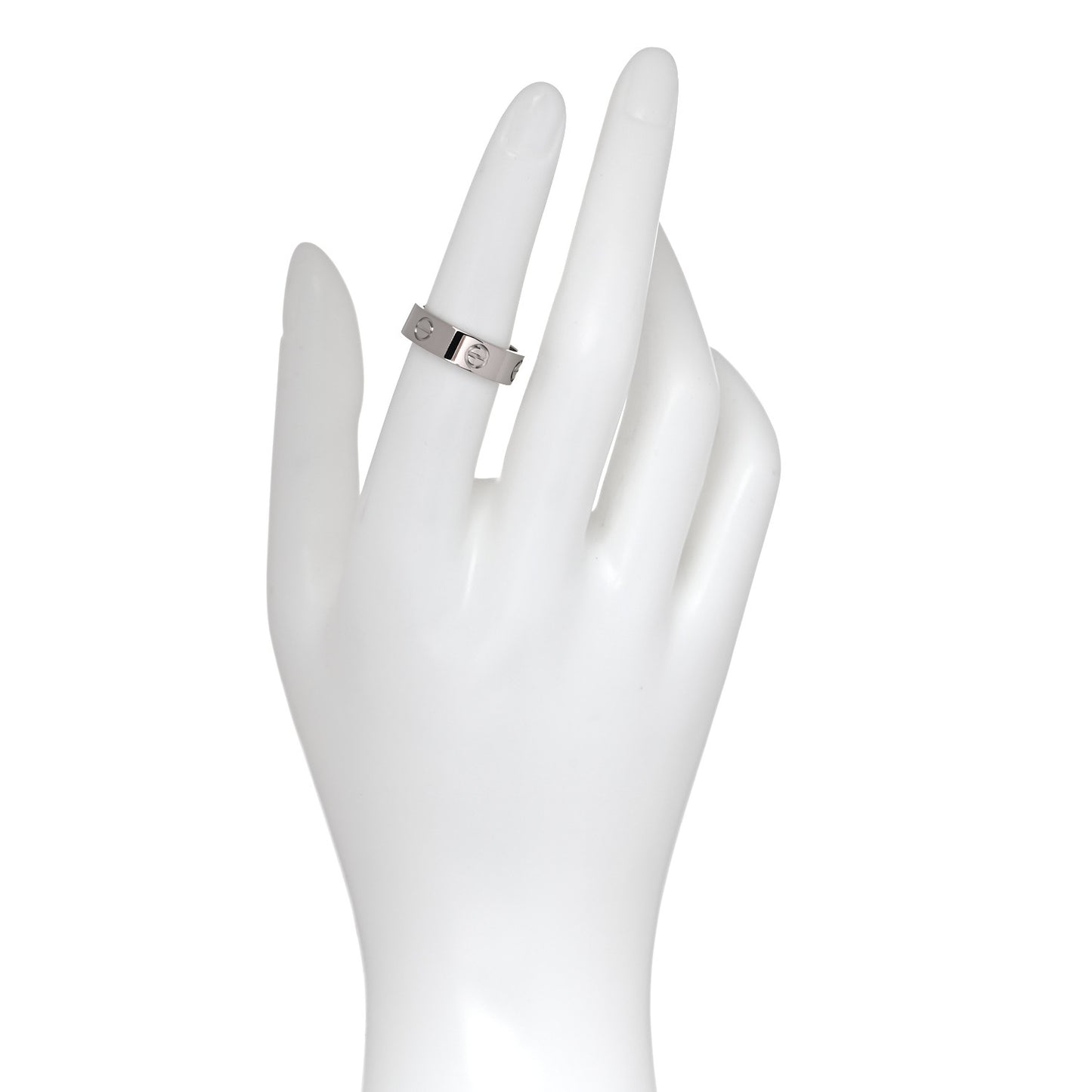 18K White Gold 5.5mm LOVE Ring 53 6.5