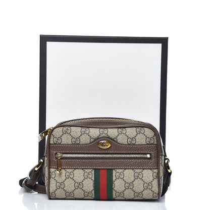 Gucci GG Supreme Monogram Web Mini Ophidia Shoulder Bag Brown 10 of 10