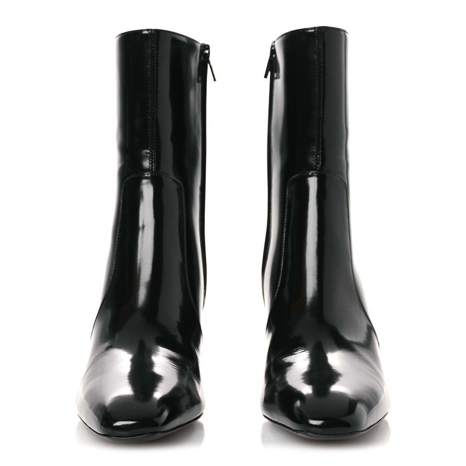 Saint Laurent Vitello Marilyn Betty 70 Ankle Zip Boots 39 Black 3 of 10
