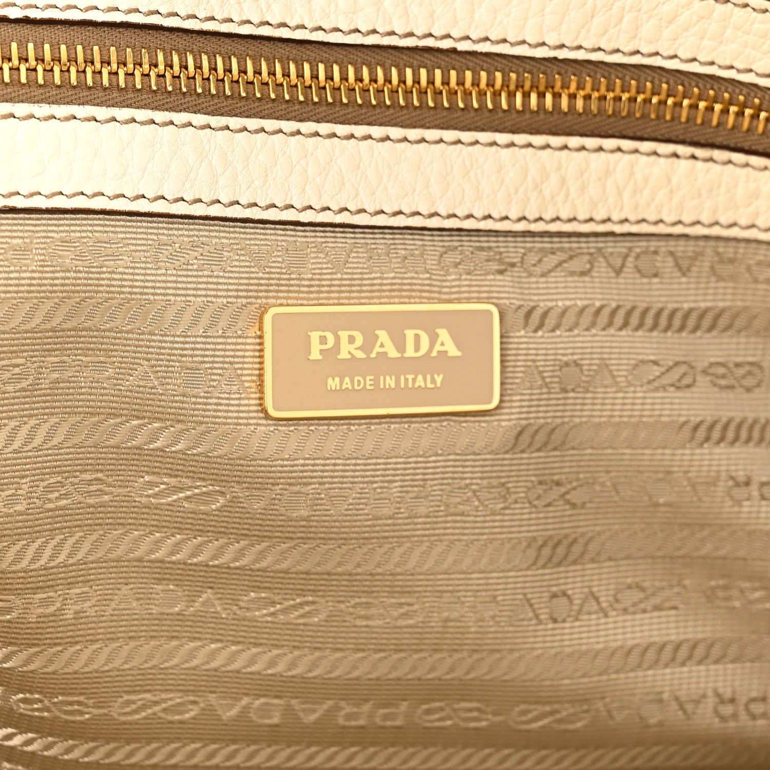 Prada Cervo Antik Shopping Satchel White 5 of 15