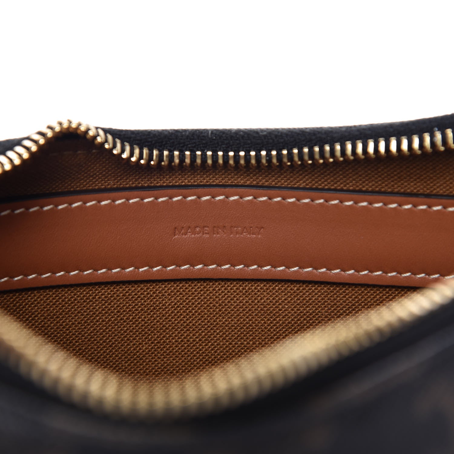 Celine Triomphe Canvas Calfskin Ava Shoulder Bag Tan 9 of 9