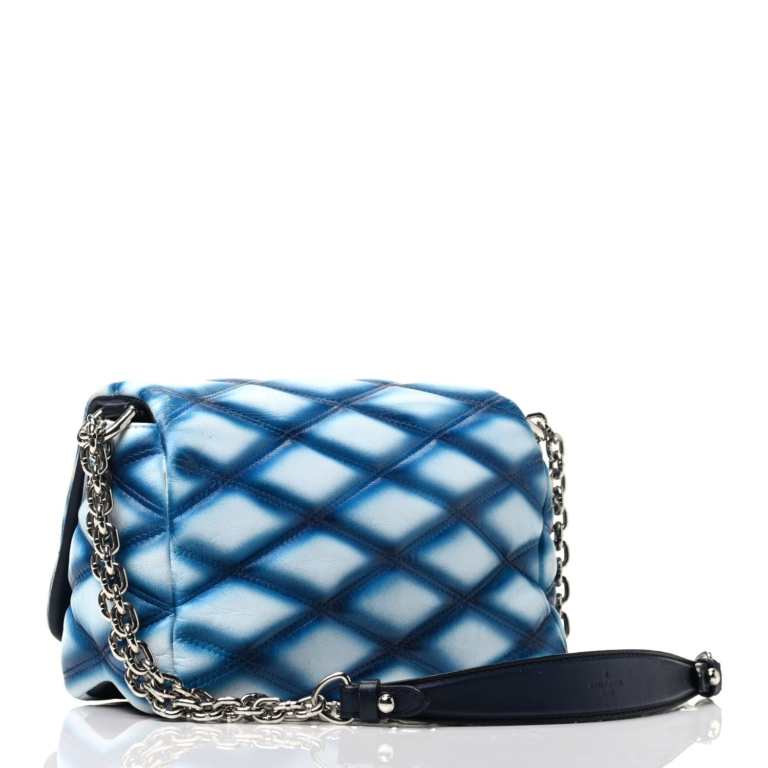 Louis Vuitton Lambskin Malletage Contraste GO-14 PM Blue 3 of 9