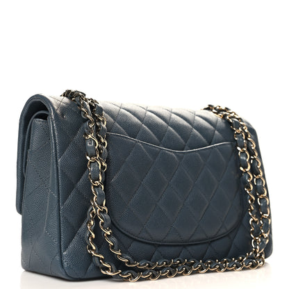 Chanel Caviar Quilted Medium Double Flap Dark Grey 3 of 10
