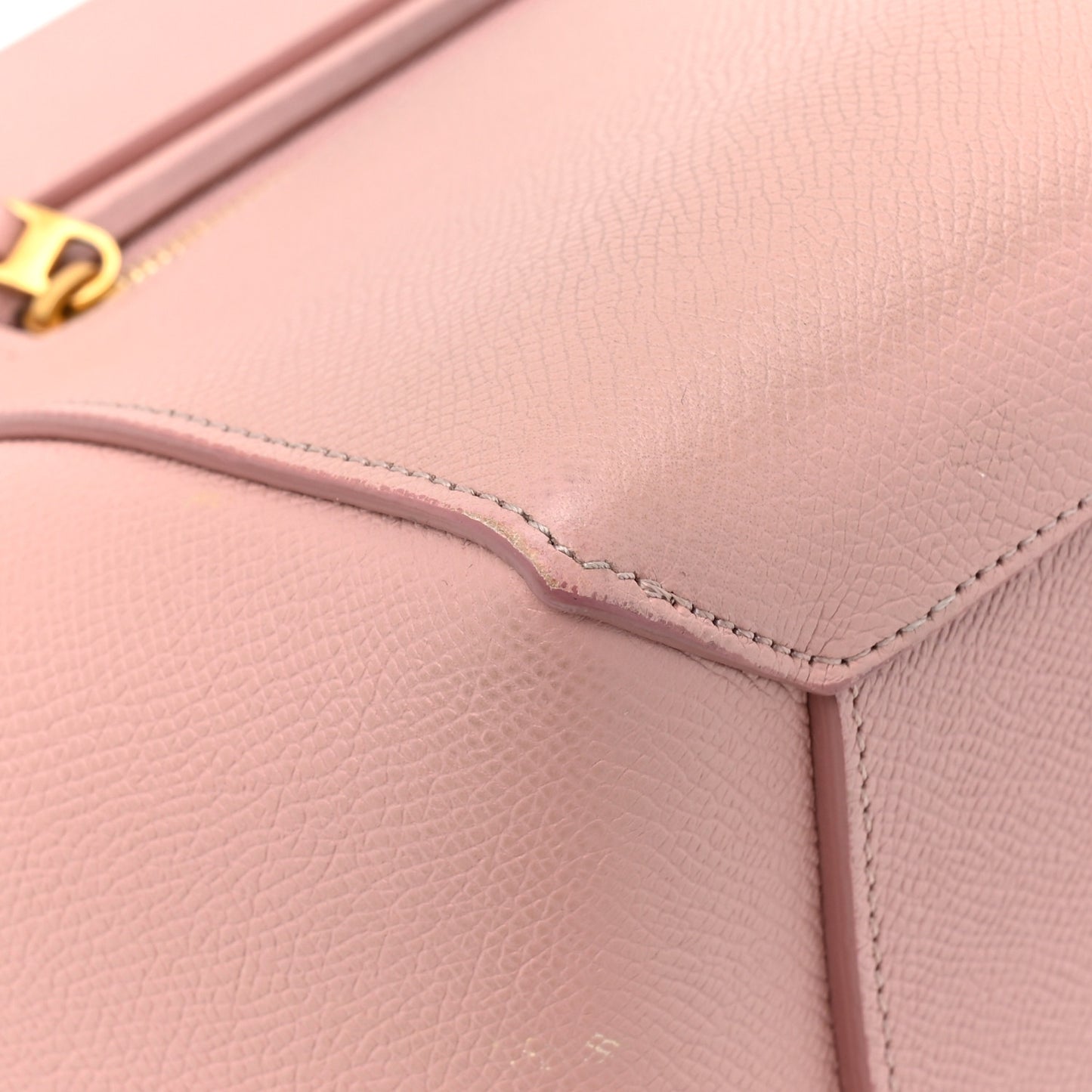 Baby Grained Calfskin Micro Belt Bag Vintage Pink