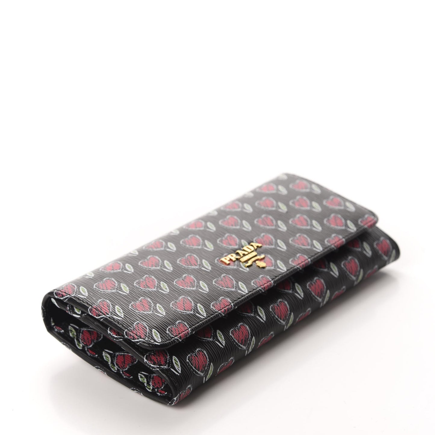 Vitello Move Love Continental Flap Travel Wallet Black