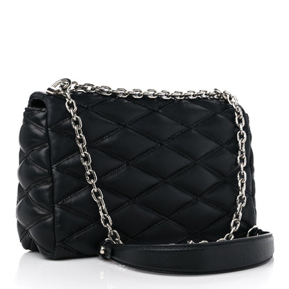 Louis Vuitton Lambskin Malletage GO-14 MM Black 3 of 14