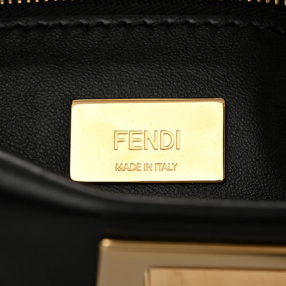 Fendi Nappa Stacked Bar Mini Peekaboo Iconic Satchel Black 7 of 12