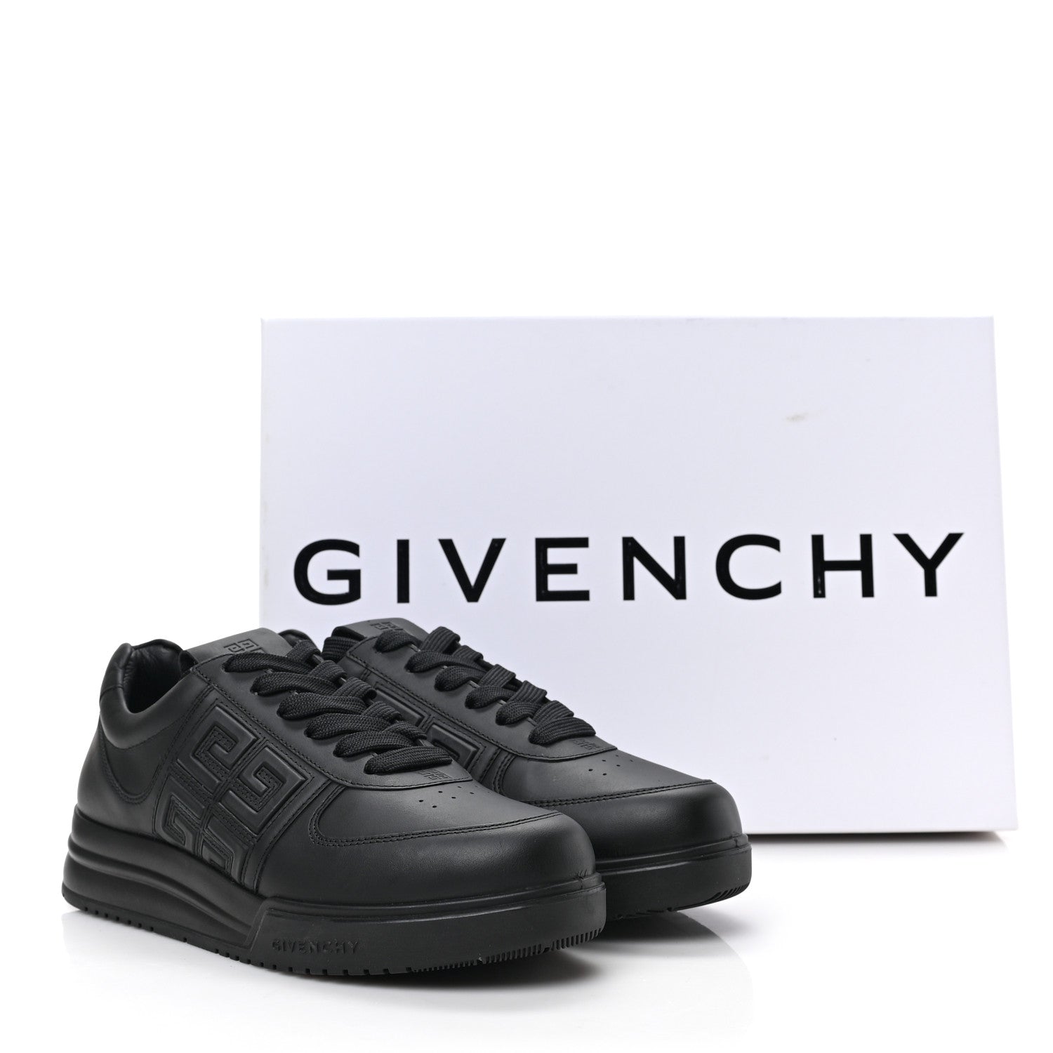 Givenchy Calfskin Women G4 Low Top Sneakers 37.5 Black 9 of 9