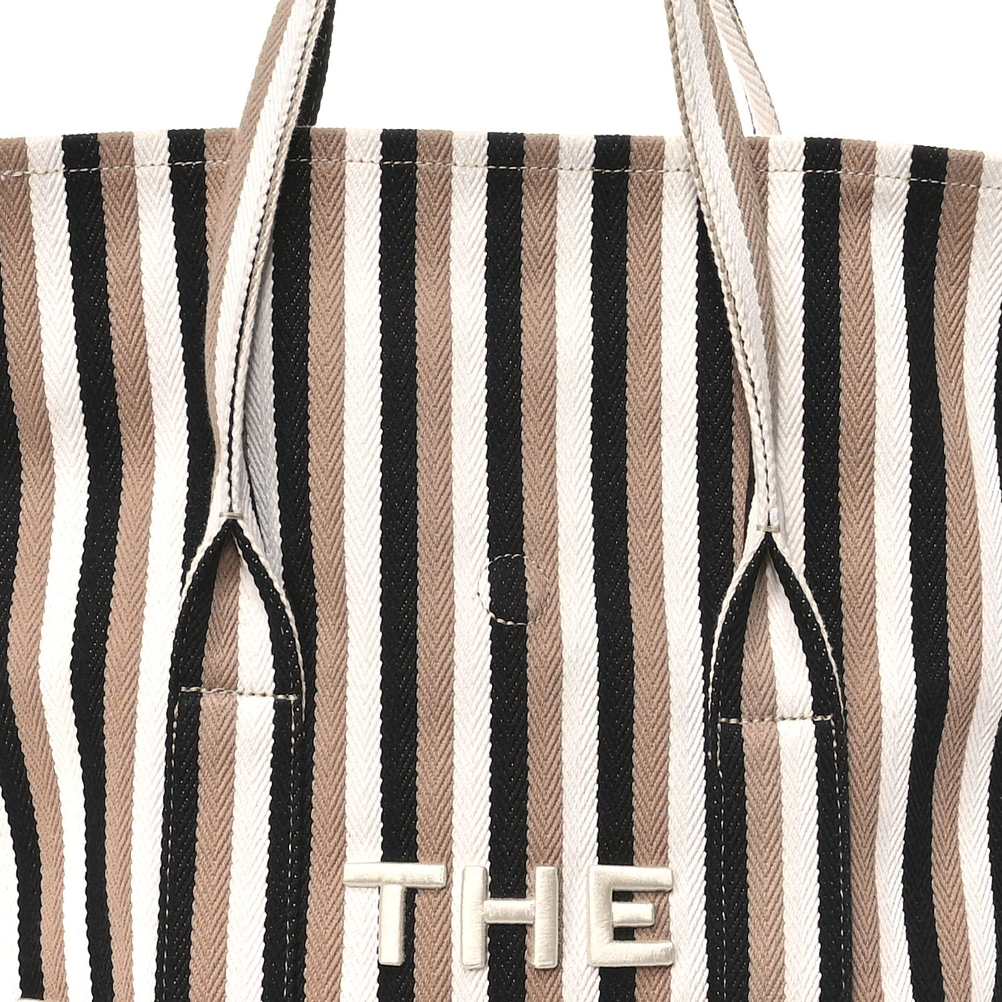 Jacquard Striped The Beach Tote Camel Multicolor