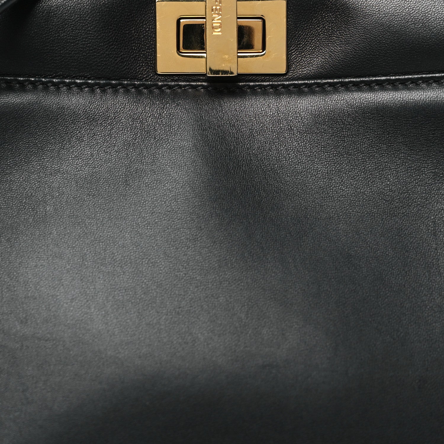 Fendi Nappa Mini Peekaboo Iconic Satchel Black 9 of 11