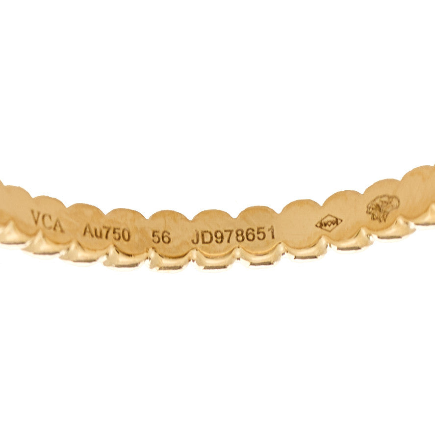 Van Cleef & Arpels 18K Yellow Gold Small Perlee Ring 56 7.5 4 of 5